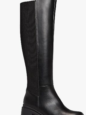 JustFab Black Over-the-Knee Stretch Riding Boots